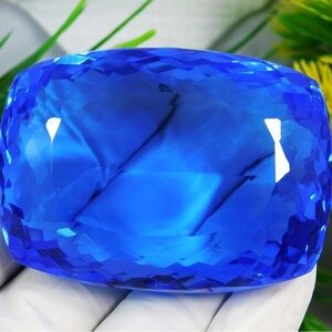 Vibrant Blue 778.05 ct. Tanzanite; Certified Natural, Cushion Cut